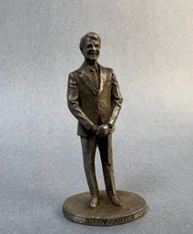 Mini Metal Sculpture Of Jimmy Carter By David A LaRocca Of The Danbury Mint.