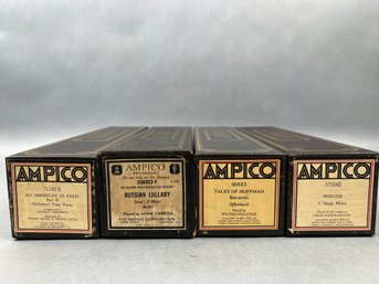 4 Antique Player Piano Rolls.