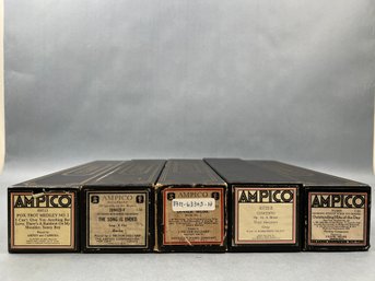 5 Antique Player Piano Rolls.