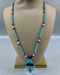 Indian Inspired Beaded Necklace And Pendant