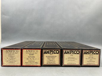 5 Antique Player Piano Rolls.