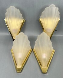 Vintage Art Deco Slip Shade Wall Sconces *local Pick Up Only*