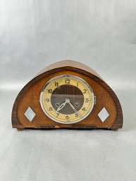 Vintage Art Deco Oak Mantle Clock -local Pickup