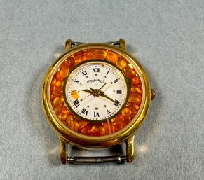 Fossil Watch With Orange Beads In Case - No Strap
