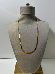 14k Yellow Gold Herringbone Chain Necklace *see Amended Length