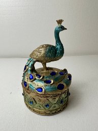 Peacock Small Covered Box