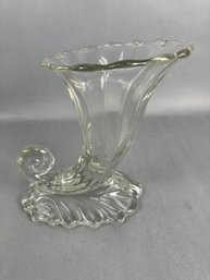 Heisey Warwick Clear Cornucopia Vase