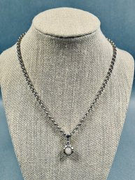 Sterling Silver Rolo Link Chain With Pendant