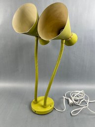 Vintage Mid Century Double Bulb Table Lamp.