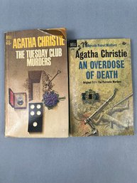 2 Vintage Agatha Christie Paper Back Books.