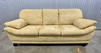 Big Yellow Microfiber Comfy Couch