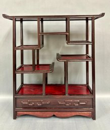 Rosewood Asian Trinket Shelf