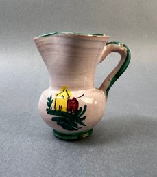 Made In Italy Handpainted Ceramic Small Pitcher.