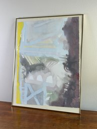 Patrick Humble (PH) - Untitled, Pastels With Yellow Border:  Unsigned Watercolor
