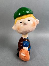 Vintage 1966 Schroeder Bobble Head Toy From Peanuts.