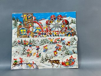 1960's Advent Calendar Made In Denmark