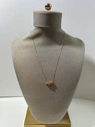 Beverly Hills 14k Yellow Gold Necklace With 3 Block Charms