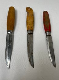 Vintage Lot Of 3 Knives Mora, Frost