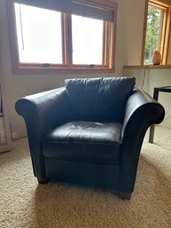 Italsofa Brown Low Back Leather Club Chair (#2)
