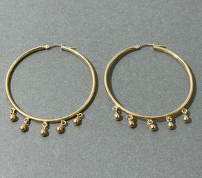 14k Yellow Gold Hoop Earrings