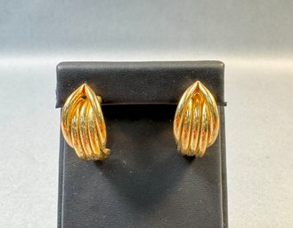 Gold Tone Pierced Earrings