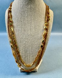 Gold Tone 46 Inch Long Necklace