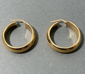 14k Yellow Gold Hoop Earrings