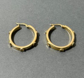 14k Yellow Gold Hoop Earrings