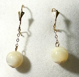 14k Yellow Gold Hanging Earrings