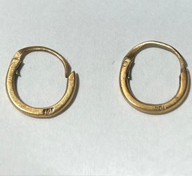 14k Yellow Gold Small Hoop Earrings