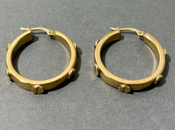 14k Yellow Gold Hoop Earrings