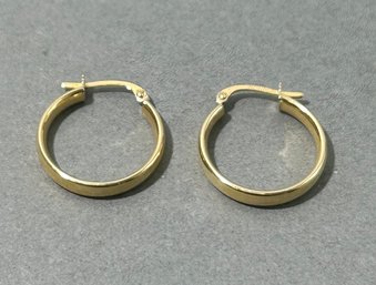 14k Yellow Gold Hoop Earrings