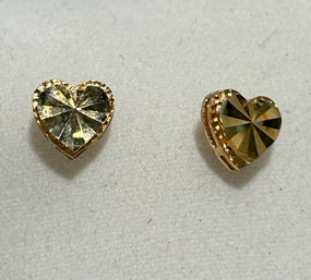 14k Yellow Gold Beverly Hills Heart Shaped Earrings