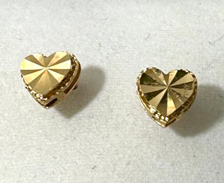 Beverly Hills 14k Yellow Gold Heart Shaped Earrings