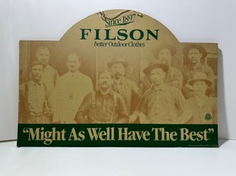 Filson Might As Well Have The Best Cardboard Double Sided Store Sign