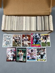 11 Inch Box Of 1993 Football And Baseball Cards.