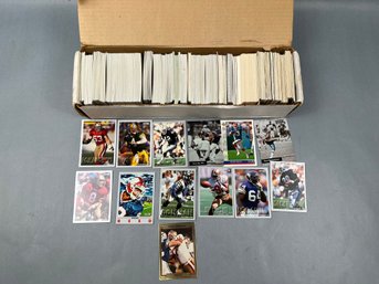 15 Inch Box Of 1992 Mostly Football Cards.