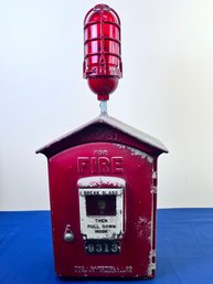 The Gamewell Co. Vintage Fire Alarm With Light.