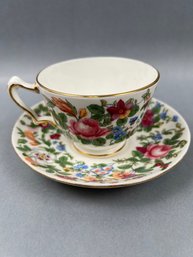 Vintage Staffordshire Tea Cup And Saucer.