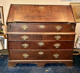 Antique Slant Front Oak Desk