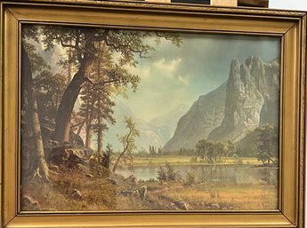 Scenery Print In Vintage Frame