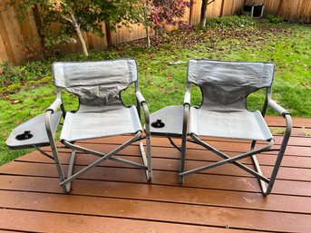 Set Of 2 Folding Coleman Camp Chairs With Attached Side Table *Local Pick-Up Only*