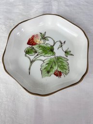 Porcelain Strawberry Pin Dish.