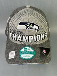 NFL Seahawks Super Bowl XLVIII Champions Hat - New Era 9 Forty (#1)