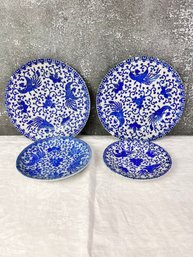 4 Various Size Plates, Made In Japan.