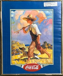 Vintage Coke Advertisement Print On Paper Framed