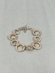 Silver Modernist Circle Bracelet