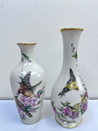 2 Lenox  Bird Vases.