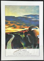 Signed Z.Z. Wei Poster Framed