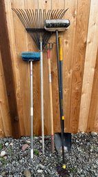 Lot Of Brooms And Yard Tools. *Local Pick-Up Only*